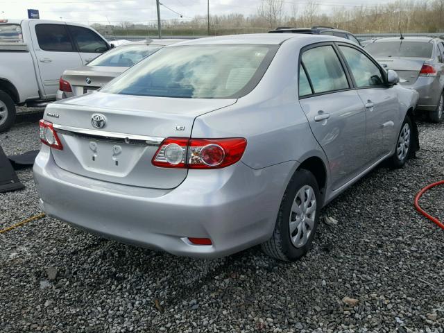 JTDBU4EE1BJ099496 - 2011 TOYOTA COROLLA BA SILVER photo 4