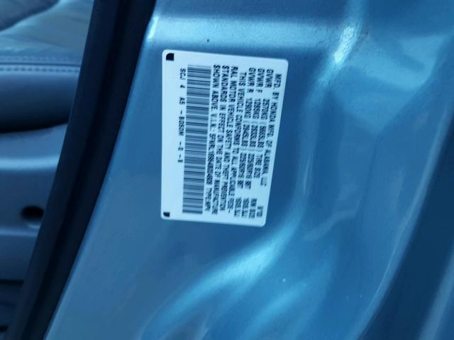 5FNRL18964B004908 - 2004 HONDA ODYSSEY EX BLUE photo 10