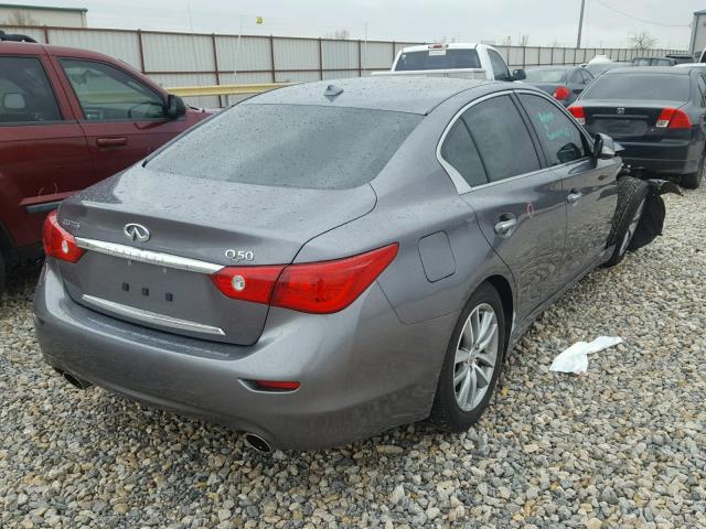 JN1BV7APXEM688171 - 2014 INFINITI Q50 BASE CHARCOAL photo 4