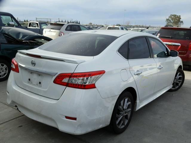 3N1AB7AP8DL656719 - 2013 NISSAN SENTRA S WHITE photo 4