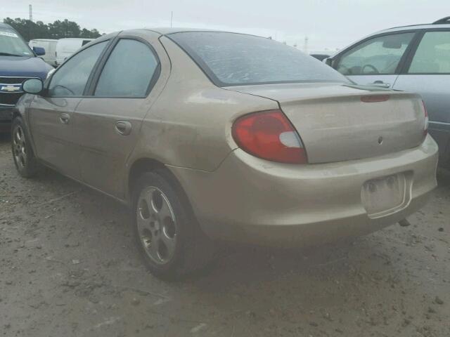 1P3ES46C7YD548350 - 2000 PLYMOUTH NEON BASE 金色 照片 3