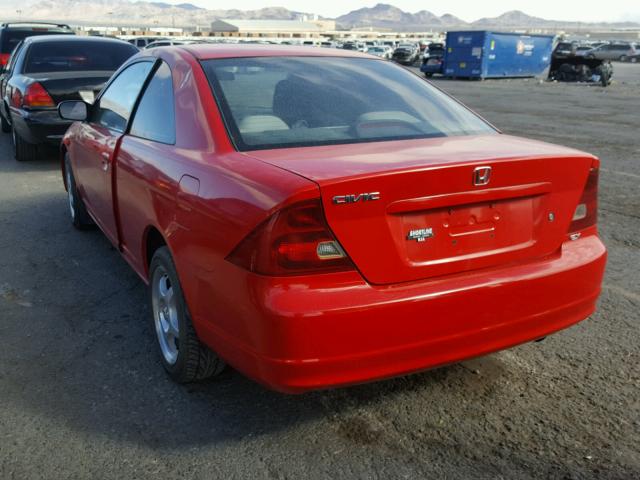 1HGEM22952L104990 - 2002 HONDA CIVIC EX RED photo 3