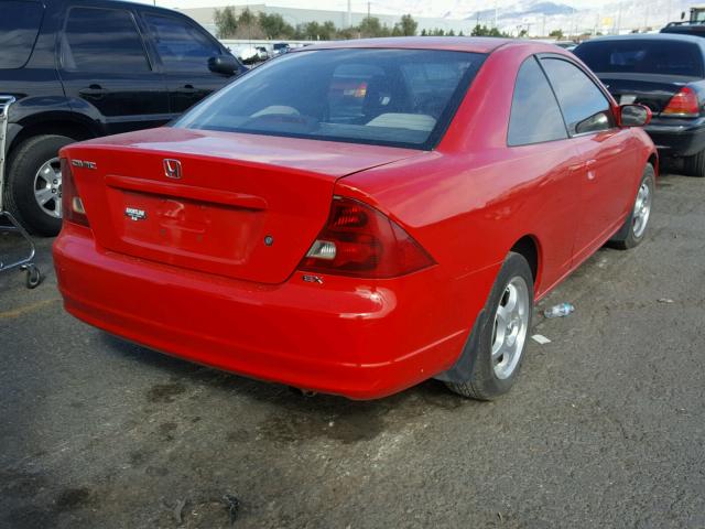 1HGEM22952L104990 - 2002 HONDA CIVIC EX RED photo 4