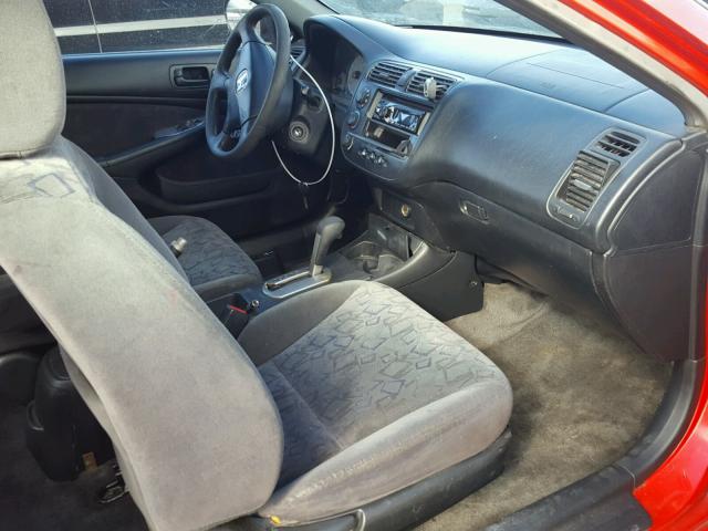 1HGEM22952L104990 - 2002 HONDA CIVIC EX RED photo 5