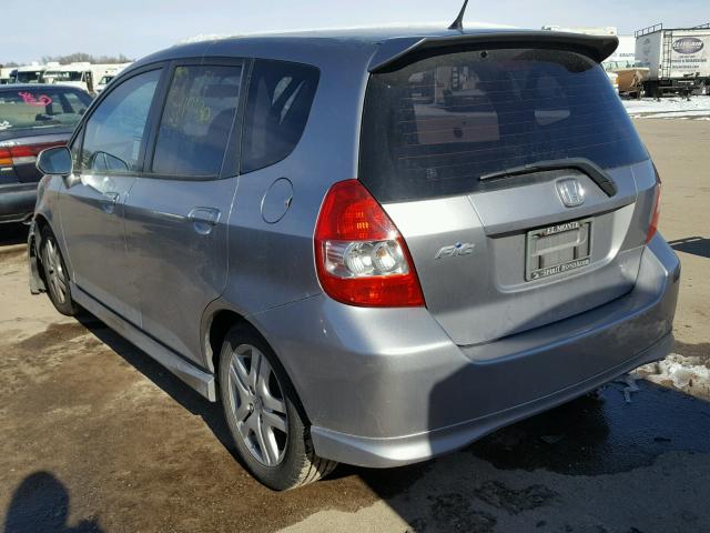 JHMGD38617S043272 - 2007 HONDA FIT S SILVER photo 3