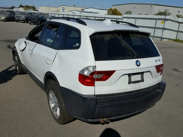 WBXPA93405WD05197 - 2005 BMW X3 3.0I WHITE photo 3