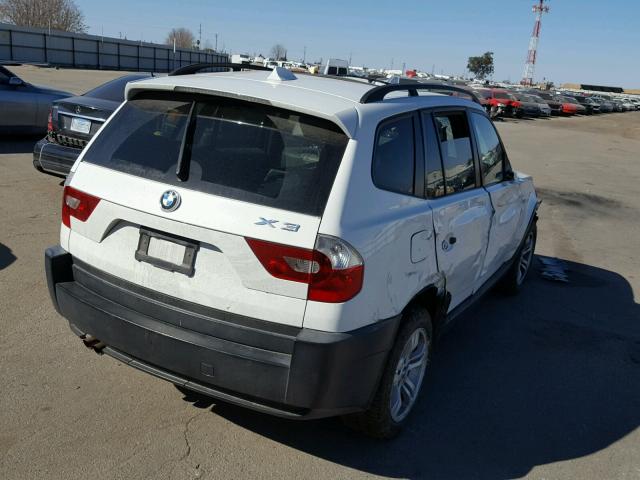 WBXPA93405WD05197 - 2005 BMW X3 3.0I WHITE photo 4