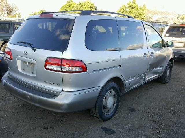 4T3ZF13C42U492158 - 2002 TOYOTA SIENNA LE SILVER photo 4