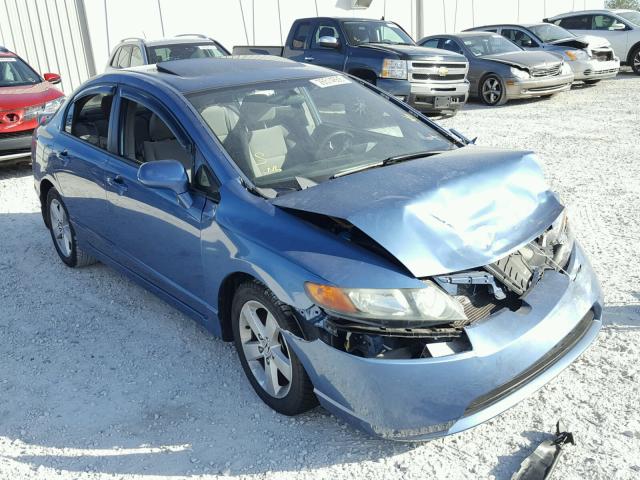 1HGFA16837L138152 - 2007 HONDA CIVIC EX BLUE photo 1