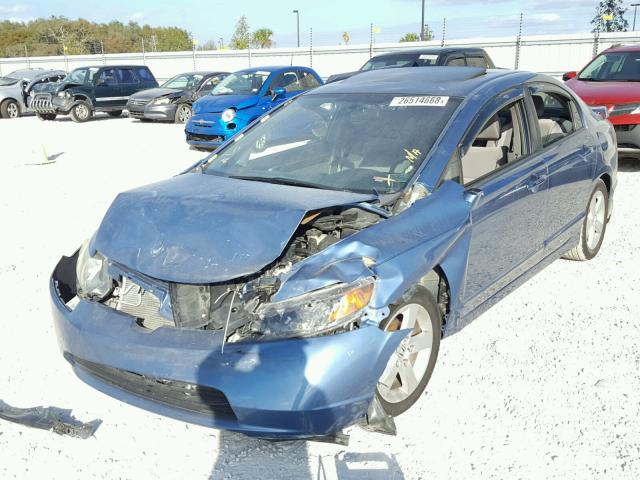 1HGFA16837L138152 - 2007 HONDA CIVIC EX BLUE photo 2