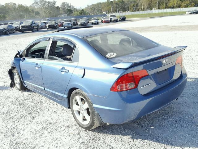 1HGFA16837L138152 - 2007 HONDA CIVIC EX BLUE photo 3