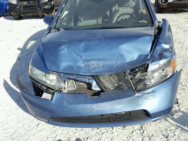 1HGFA16837L138152 - 2007 HONDA CIVIC EX BLUE photo 9