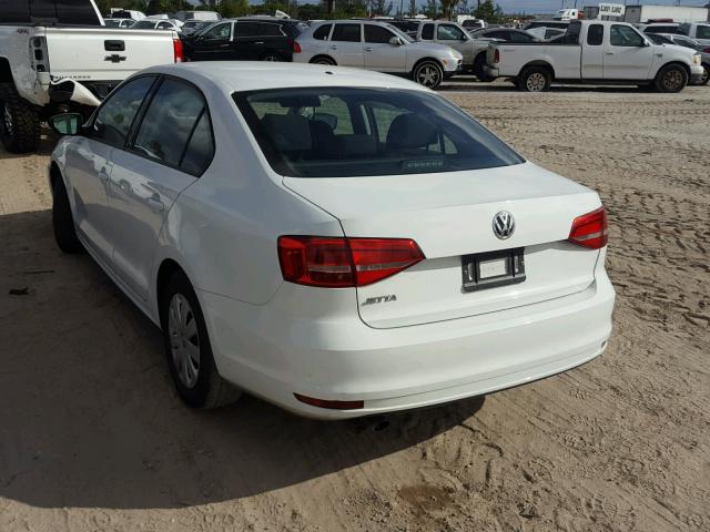 3VW2K7AJ7FM303363 - 2015 VOLKSWAGEN JETTA BASE თეთრი ფოტო 3