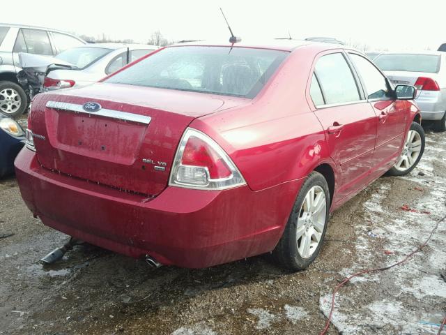 3FAHP02117R170288 - 2007 FORD FUSION SEL RED photo 4