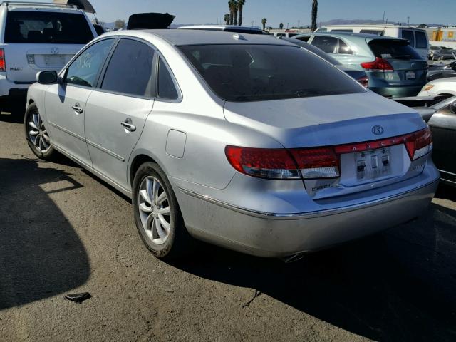 KMHFC46F27A224150 - 2007 HYUNDAI AZERA SE SILVER photo 3