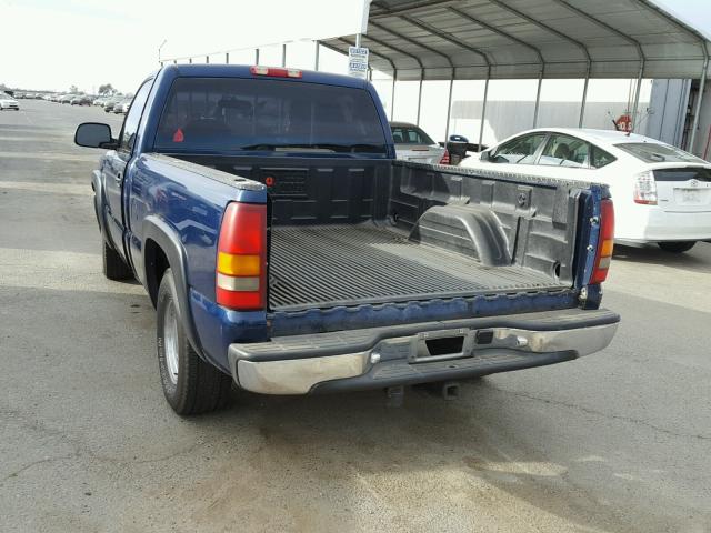 1GTEC14V1XZ500666 - 1999 GMC NEW SIERRA BLUE photo 3