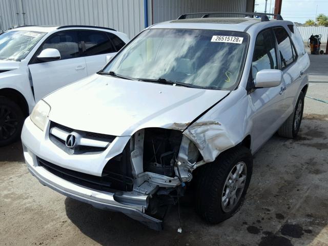 2HNYD18826H534445 - 2006 ACURA MDX TOURIN SILVER photo 2