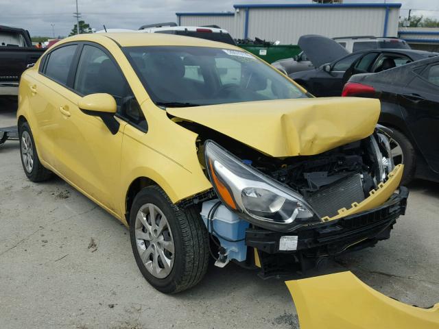 KNADM4A36G6661753 - 2016 KIA RIO LX YELLOW photo 1