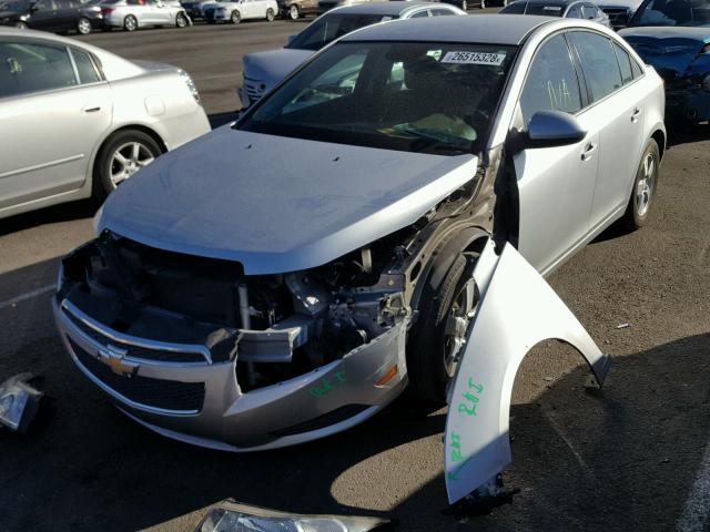 1G1PC5SB3D7115229 - 2013 CHEVROLET CRUZE LT SILVER photo 2