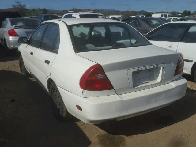 JA3AY26A8XU026999 - 1999 MITSUBISHI MIRAGE DE WHITE photo 3