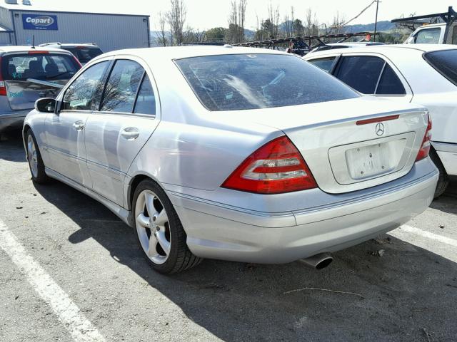 WDBRF52H46F792616 - 2006 MERCEDES-BENZ C GENERATI SILVER photo 3