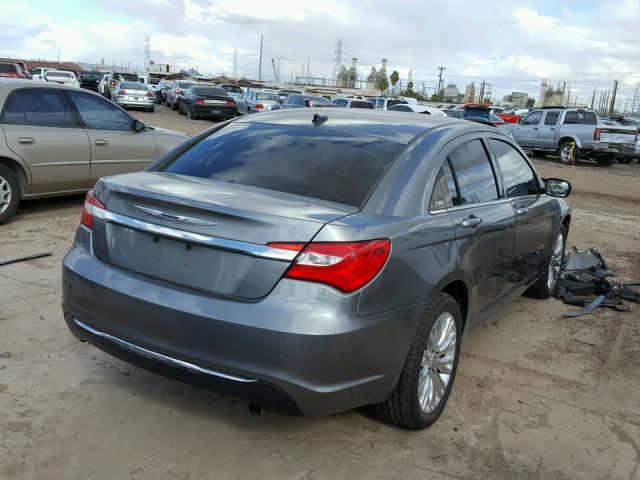 1C3CCBBB5DN694065 - 2013 CHRYSLER 200 TOURIN GRAY photo 4