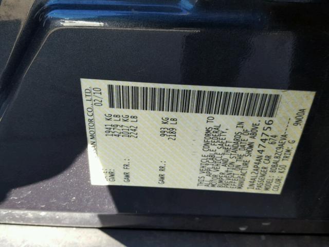 1N4AL2AP4AN474756 - 2010 NISSAN ALTIMA BAS GRAY photo 10