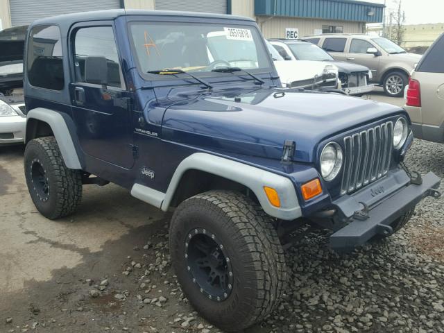 1J4FA29PXYP797387 - 2000 JEEP WRANGLER / BLUE photo 1