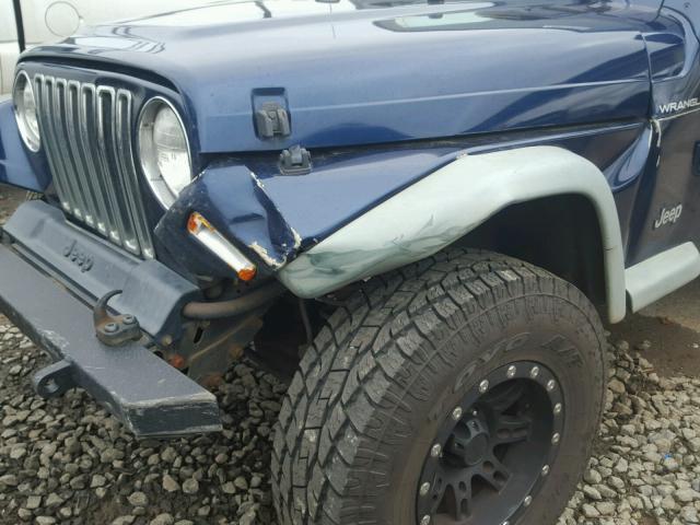 1J4FA29PXYP797387 - 2000 JEEP WRANGLER / BLUE photo 9