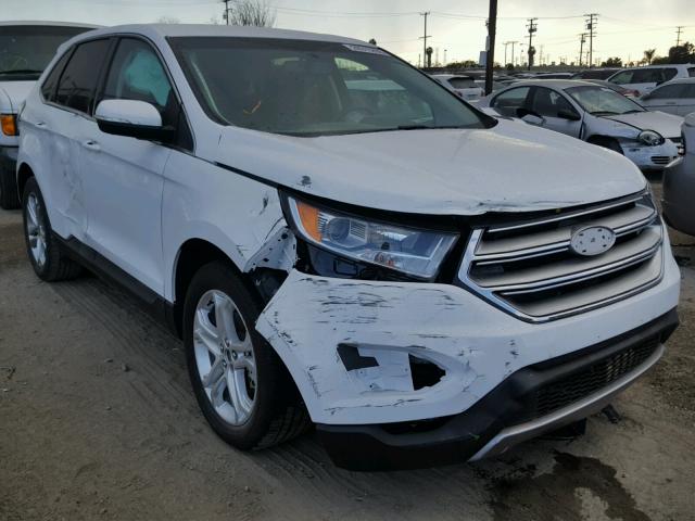 2FMTK3J85FBC40516 - 2015 FORD EDGE SEL WHITE photo 1