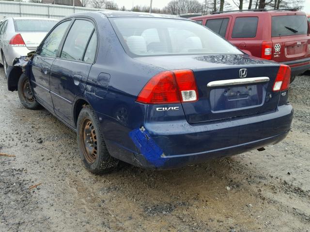 2HGES26713H528986 - 2003 HONDA CIVIC EX BLUE photo 3