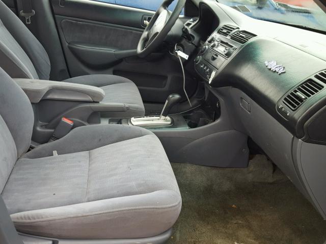 2HGES26713H528986 - 2003 HONDA CIVIC EX ლურჯი ფოტო 5