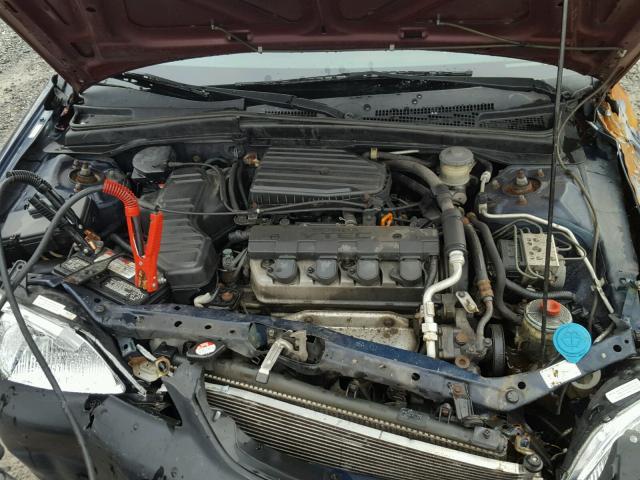 2HGES26713H528986 - 2003 HONDA CIVIC EX BLUE photo 7