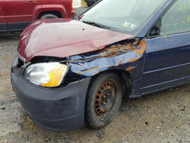 2HGES26713H528986 - 2003 HONDA CIVIC EX BLUE photo 9