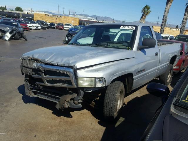 1B7HC16X21S227751 - 2001 DODGE RAM 1500 SILVER photo 2