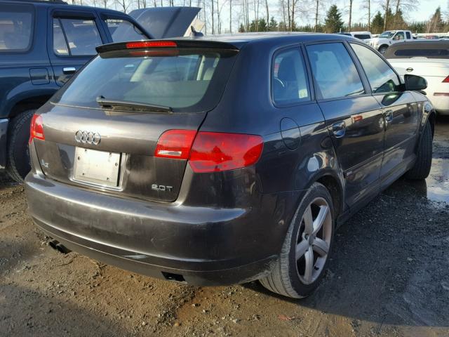 WAUHF78P78A028666 - 2008 AUDI A3 2.0 BLACK photo 4