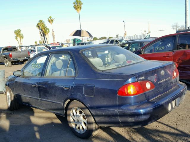 2T1BR12E22C545929 - 2002 TOYOTA COROLLA CE BLUE photo 3