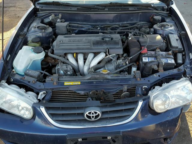 2T1BR12E22C545929 - 2002 TOYOTA COROLLA CE BLUE photo 7