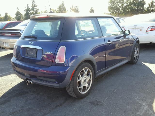 WMWRE33585TG96775 - 2005 MINI COOPER S PURPLE photo 4