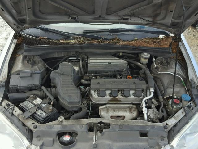 2HGES164X5H568776 - 2005 HONDA CIVIC DX SILVER photo 7