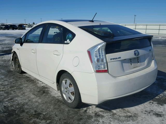 JTDKN3DU3A5105239 - 2010 TOYOTA PRIUS WHITE photo 3