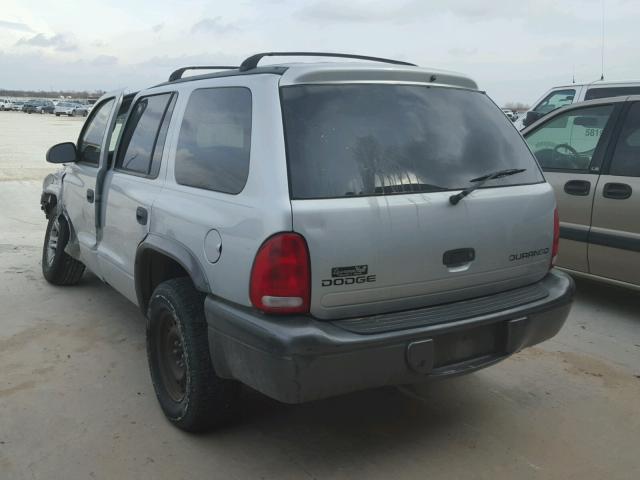 1B4HR38N52F116866 - 2002 DODGE DURANGO SP SILVER photo 3