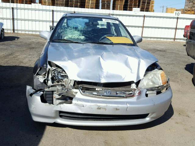 2HGEJ8648TH502381 - 1996 HONDA CIVIC EX ვერცხლისფერი ფოტო 9