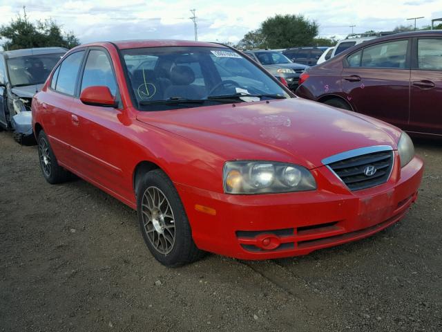 KMHDN46D35U188156 - 2005 HYUNDAI ELANTRA GL RED photo 1