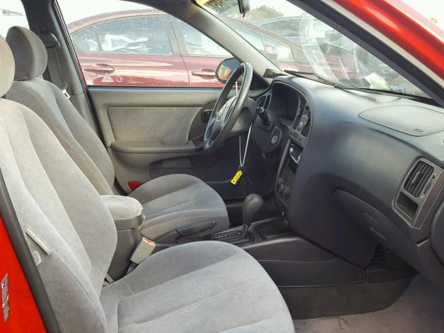 KMHDN46D35U188156 - 2005 HYUNDAI ELANTRA GL RED photo 5