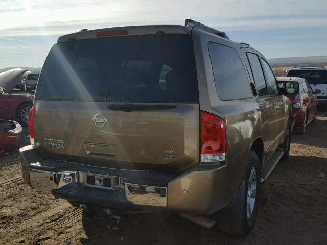 5N1AA08A74N713562 - 2004 NISSAN ARMADA SE GOLD photo 4