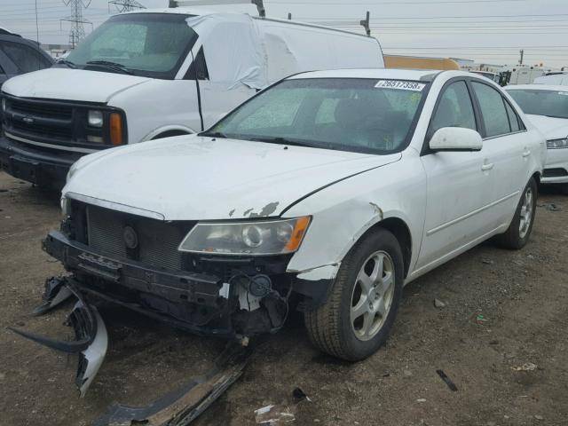 5NPEU46F86H142122 - 2006 HYUNDAI SONATA GLS WHITE photo 2