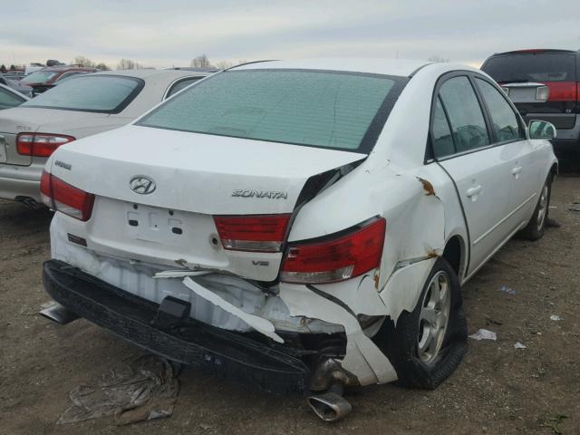 5NPEU46F86H142122 - 2006 HYUNDAI SONATA GLS WHITE photo 4