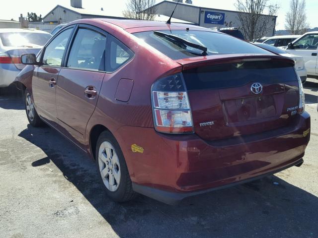 JTDKB22U940035477 - 2004 TOYOTA PRIUS MAROON photo 3