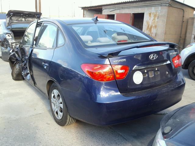 KMHDU4AD7AU070549 - 2010 HYUNDAI ELANTRA BL BLUE photo 3